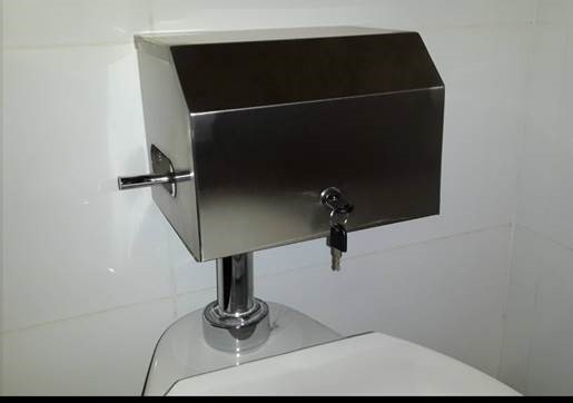 Caja protectora de acero inox 304 1mm para fluxómetro